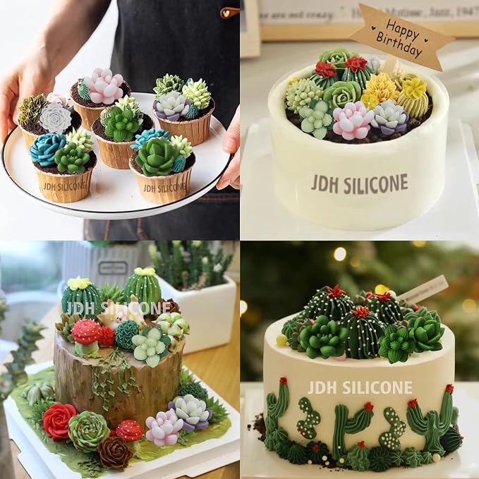 7 Cavity Succulent Candle Molds - Image 8