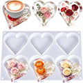 YOILES Deep Coaster Resin Molds Silicone Heart Silicone Molds by Allcomersarefriends