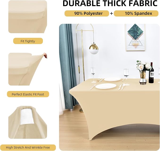 6-Pack 6ft Spandex Table Covers - Image 2