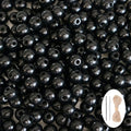500Pcs Black Wooden Beads for Crafts, Natural Round Loose Beads Small Wood by SMANTA