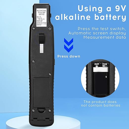 L-507 Live Fiber Optic identifier with Optical Fiber Power Meter -70+~10dbm 5-in-1 Function OPI OPM VFL 10KM RJ45 Network Tester LED Fiber Optic Cable identifier Single Mode/Multi Mode