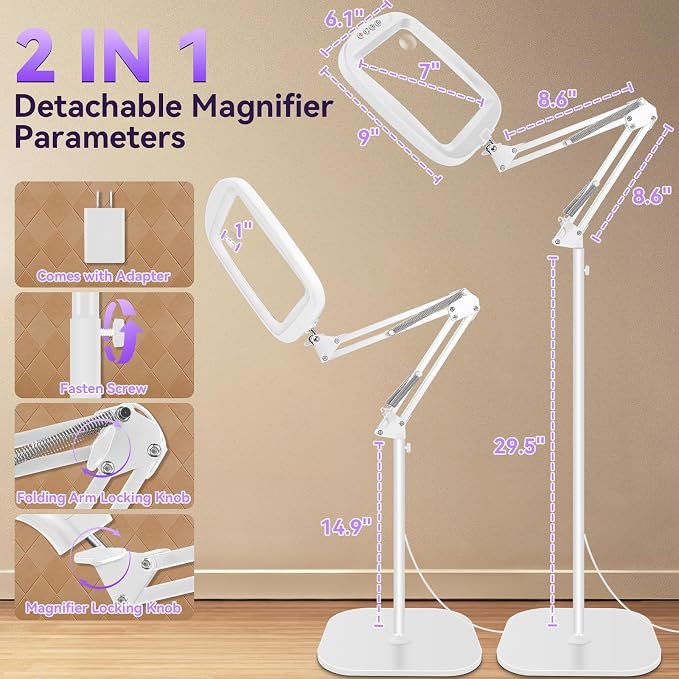 30X 10X Extra Large Floor Magnifying Glass - Image 6
