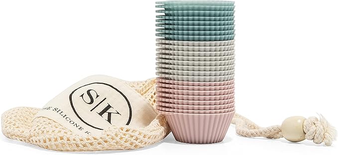 The Silicone Kitchen Reusable Silicone Baking Cups Silicone Muffin Liners - Image 2