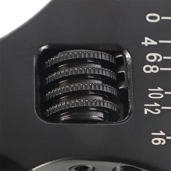 WFLNHB 3AN-16AN Adjustable Wrench Aluminum Tool Spanner for Hose End Fitting Black