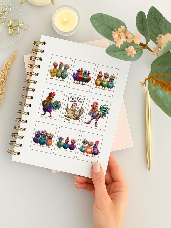 BitKan Funny Chickens Spiral Notebooks - Image 3
