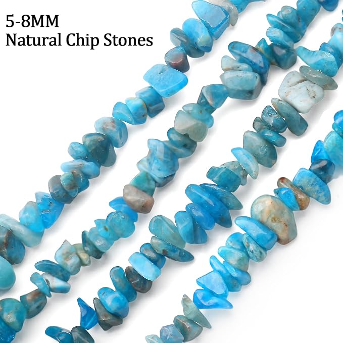 456 PCs Natural Chip Stone Beads, 5-8mm Irregular Multicolor Gemstones Loose - Image 3