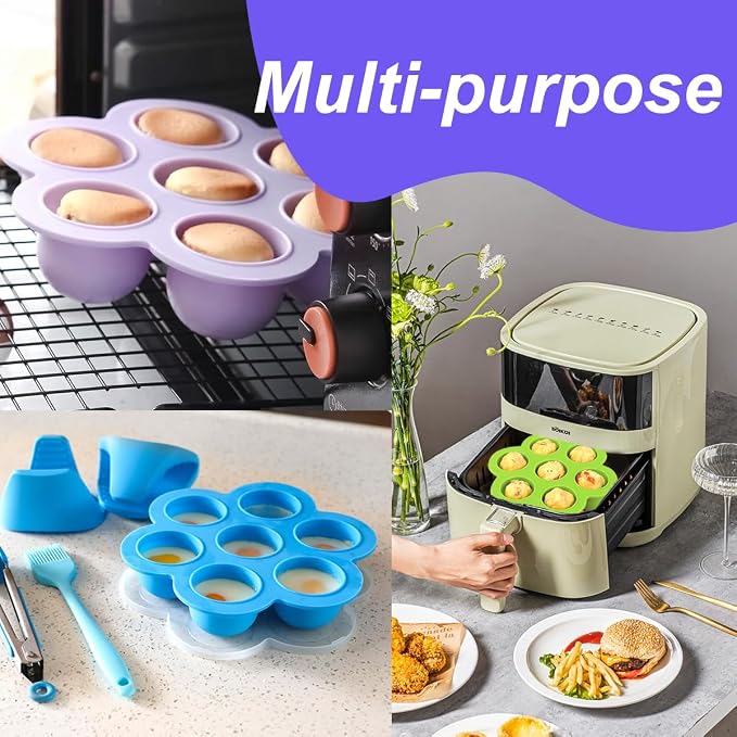 3 Pack Silicone Air Fryer Egg Bite Mold - Image 7