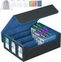 3-Row Trading Card Storage Box, Bulk Cards Case by SENVINIDirect