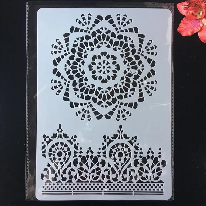 TIAMECH A4 Reusable Vintage Crown Stencil - Image 6
