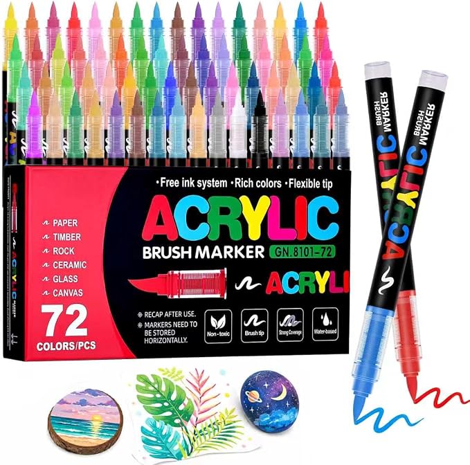 72 Colors Acrylic Paint Markers by colourmotor