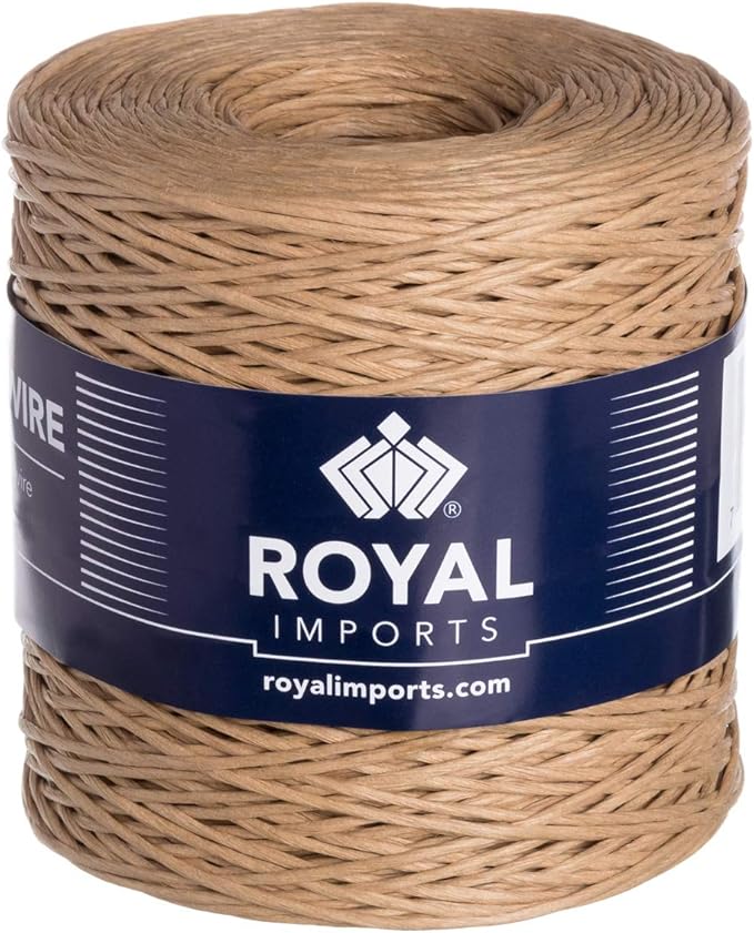 Royal Imports Bind Wire Wrap Twine, Paper Fiber Covered Waterproof Metal Wire by RoyalImports