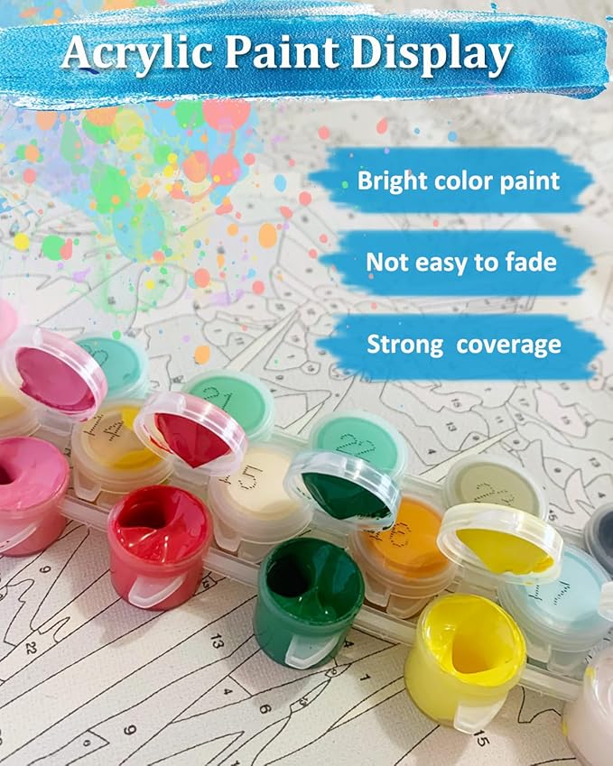 TOCARE Flowers Paint by Numbers Kit - Image 4