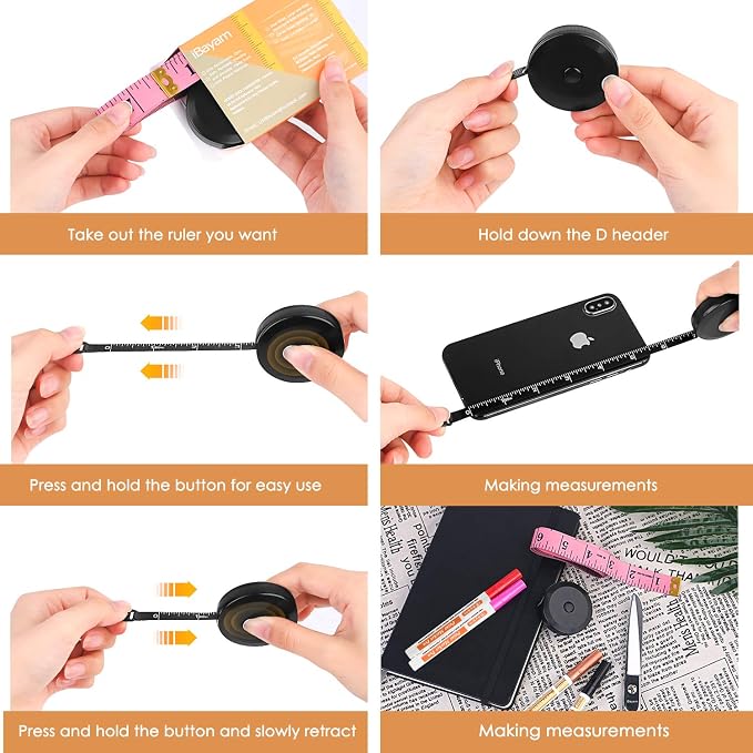 iBayam 2 Pack Tape Measure Measuring Tape - Image 5