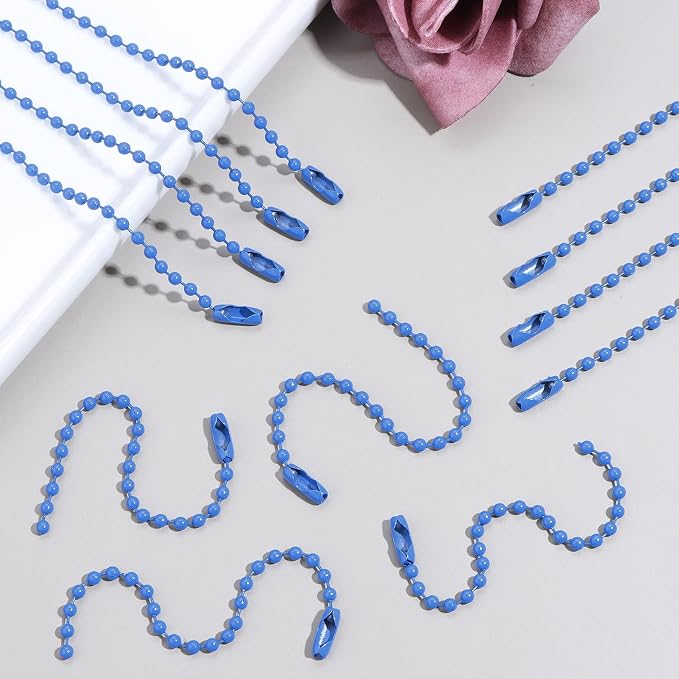 Lemonkey 100Pcs Ball Beads Chains Bulk, 4 Inch Dog Tag Metal Small Chains - Image 6
