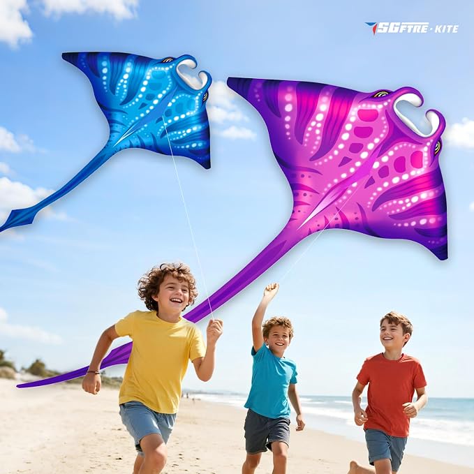 SGftre 3 Piece Set Butterfly Delta Octopus Kites - Image 2
