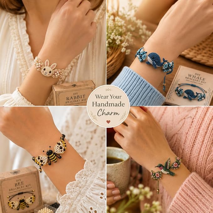 DIY Beaded Bracelet Making Kit, Beginner-Friendly Beaded Bracelet Animal Making - Image 7