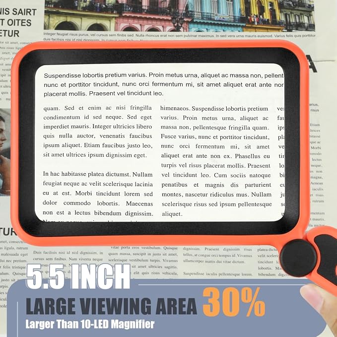 Magnifying Glass for Reading, Rechargeable 5X Large Page Magnifier - Image 2