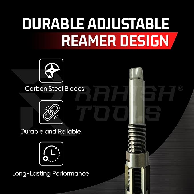 Adjustable Hand Reamer Tool H12 To H16 Sizes - 1-1/16" to 2-7/32" Reaming Tool for Precise Hole Finishing with Carbon Steel Blades - Hand Tools Reamers for Metal & Wood - 26.98mm-56.35 mm