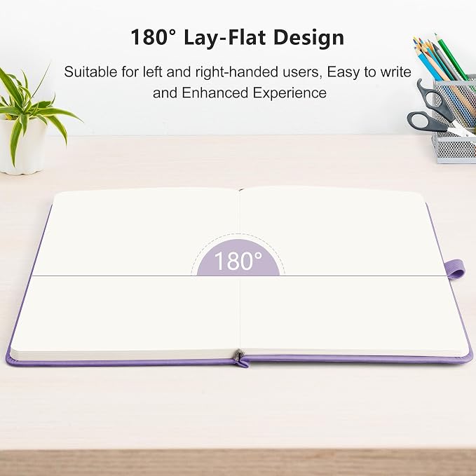 RETTACY Blank Journal Notebook, 192 Pages, A5 Medium Size | Leather Hardcover - Image 6