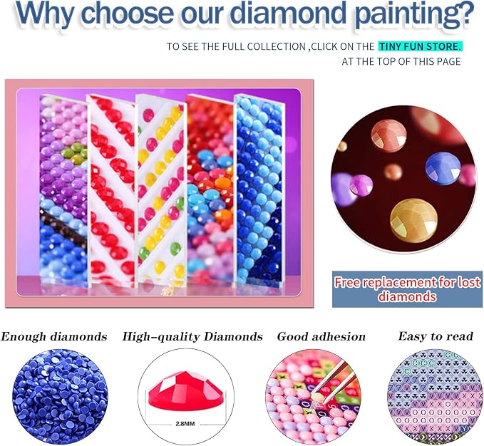 TINY FUN 12 Pack Diamond Painting Kits - Image 4