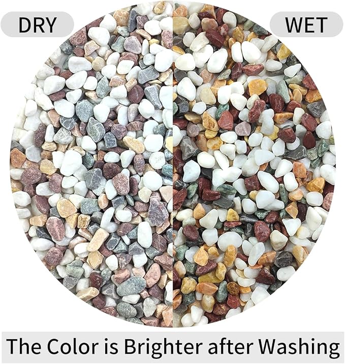 FANTIAN 5 lbs Pebbles for Plants, 3/8 Inch Tiny Pea Gravel. Decorative - Image 8