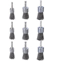 9 Pcs Wire Brush Wheel for Drill, Wire Brush for Drill 1-Inch Crimped End Wire Brushes 1/4" Hex Shank for Paint-Surface and Small Spaces