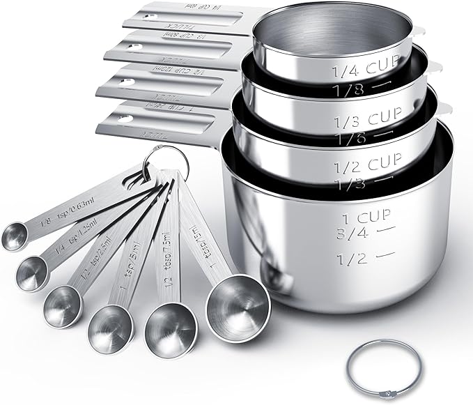 TILUCK Stainless Steel Measuring Cups & Spoons Set, Cups and Spoons, Kitchen by TILUCKBringsGoodLuck