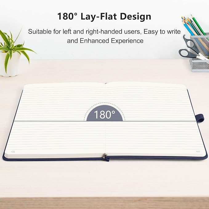 RETTACY Lined Journal Notebook, 192 Numbered Pages, A5 Size | Leather Hardcover - Image 7