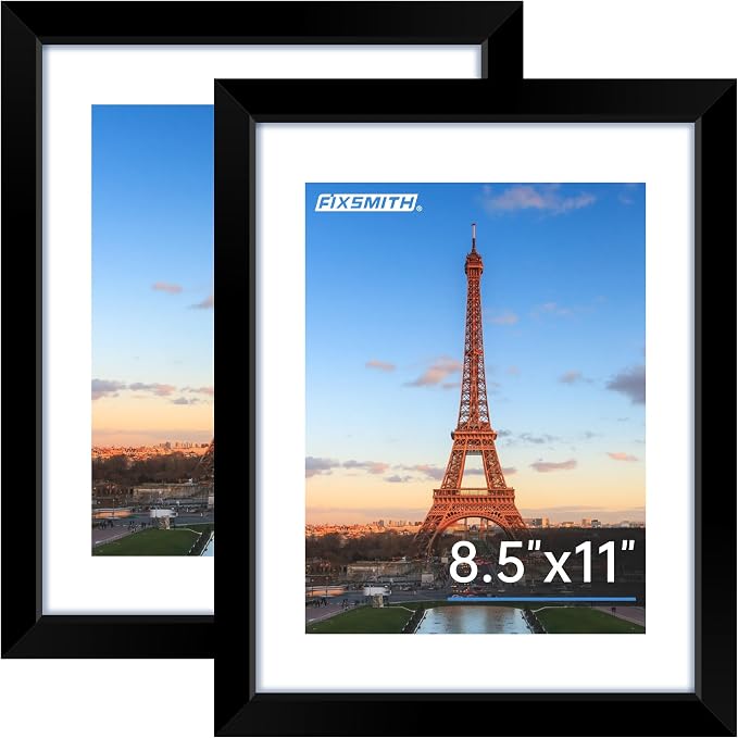 FIXSMITH 8.5x11 Picture Frame, Display Pictures 6x8 by FIXSMITH