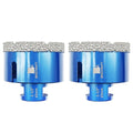 2-1/2 Inch Diamond Core Drill Bit for Porcelain Tile Ceramic Marble Granite Drilling,BRSCHNITT 2pcs Vacuum Brazed Diamond Hole Saw with 5/8-11 Thread (65mm 2pcs)