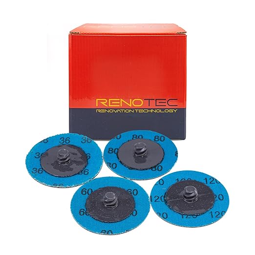 2" Zirconia Sanding Discs, Quick Change, Zir A/O, Quick Change TR, Assorted 20 Pcs, 1 pad Holder, P36/60/80/120