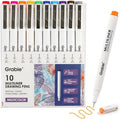 Grabie Micro Fineliner Pens, 10 Multicolor Fine Line Waterproof Drawing Pens by Grabie
