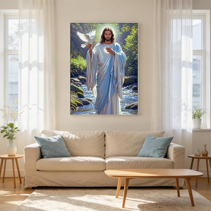 CHWGLFGG Jesus White Dove Diamond Painting Kit - Image 2