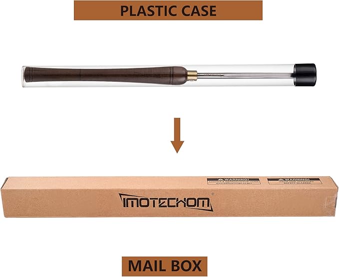 3/8-Inches HSS Bowl Gouge Lathe Chisel Wood Turning Tools with Round Plastic Box and Hanging Bag