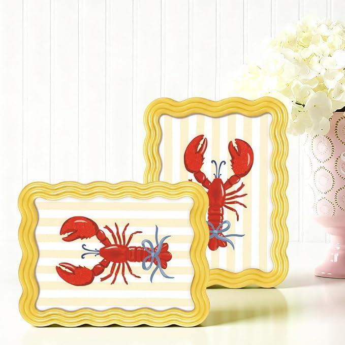 AceOrbit 5 x 7 Colorful Scalloped Picture Frame Scallop Edges Maximalist - Image 5