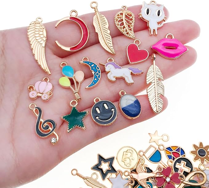 WOCRAFT 150pcs Enamel Bracelet Charms - Image 3