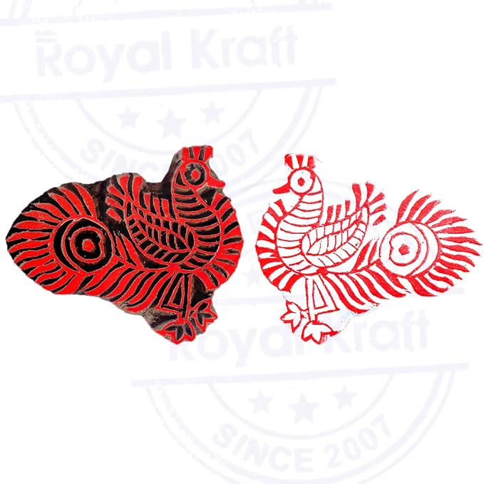Royal Kraft Wooden Stamps DIY Fabric, Henna Printing Blocks THDtag047 - Image 4