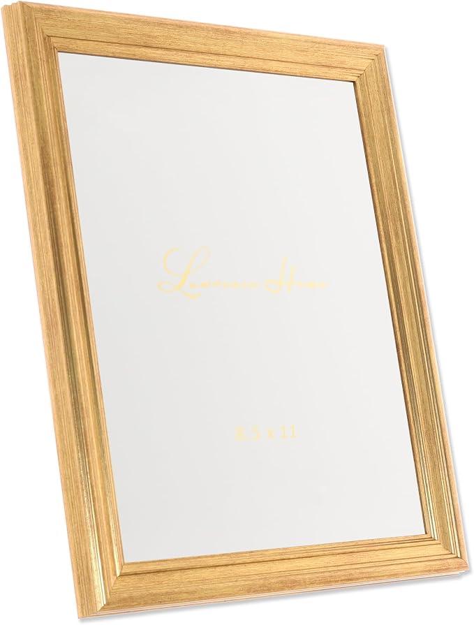 Lawrence Frames 8.5x11 Sutter Burnished Gold Picture Frame - Image 3