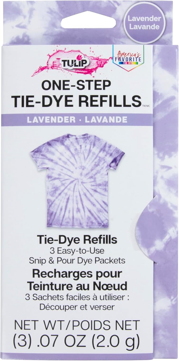 Tulip One-Step Tie-Dye Kit, 3 Fabric Dye Refill Packs by Tulip