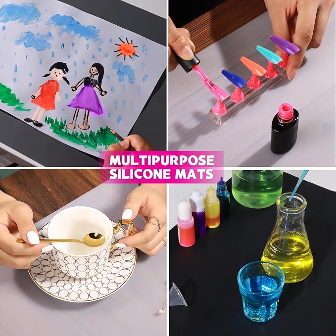 LEOBRO Silicone Mats, Resin Molds, Play Dough Mat, Silicone Sheets - Image 8