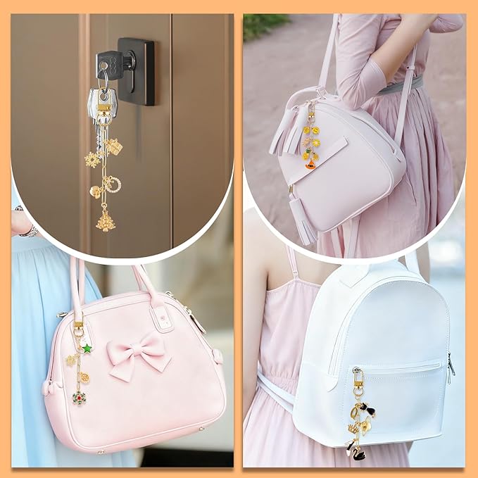 Wurosi 50 Set Paperclip Keychain Making Kit, Bag Charm Kit, 50 Keychain Clips - Image 5