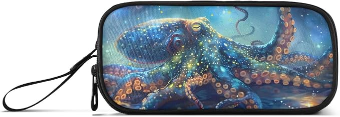 Octopus Galaxy Pencil Case Box Boys Girls Large Pencil Pouch - Image 7