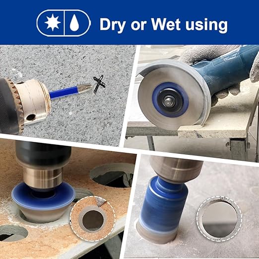 SHDIATOOL Diamond Tile Drill Bits Kit 13pcs, Porcelain Hole Saw Sets, Core Bits Cutter for Drilling Ceramic Marble Granite (6/8/10/20/25/28/32/35/45/65MM/2/4.5"/6MM)