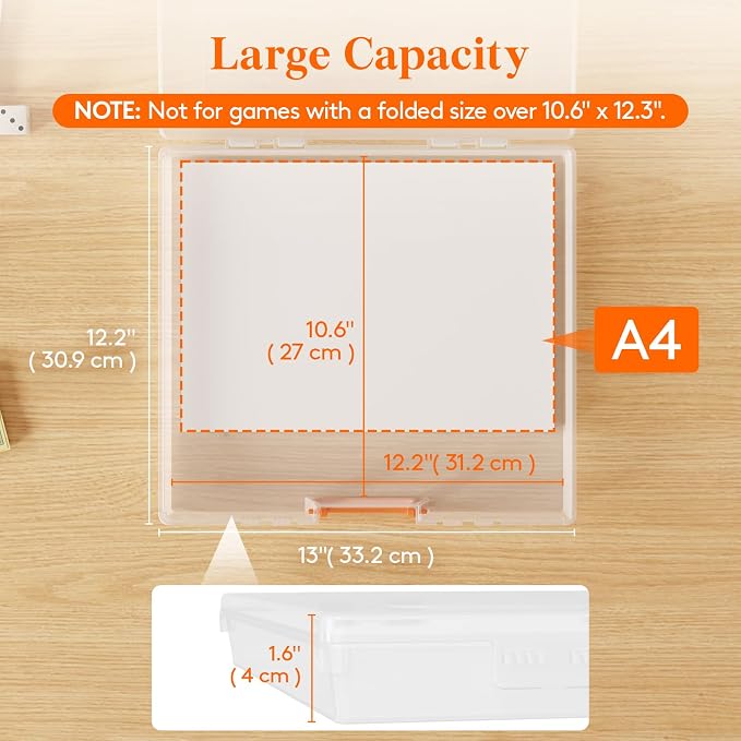 Lifewit 8 Pcs Board Game Storage Boxes, 12.2x10.6'' Paper Container - Image 2