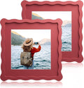 8X8 Wavy Picture Frame With Mat by Unknown