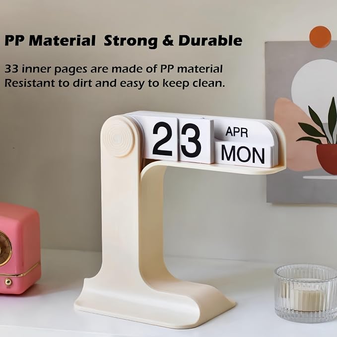 Perpetual Calendar, Standing Flip Calendar, Aesthetic Reusable Daily Page - Image 6