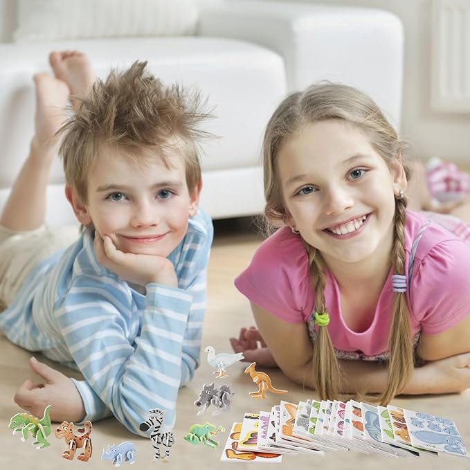 LOMIMOS 50Pcs Educational 3D Cartoon Puzzle - Image 6