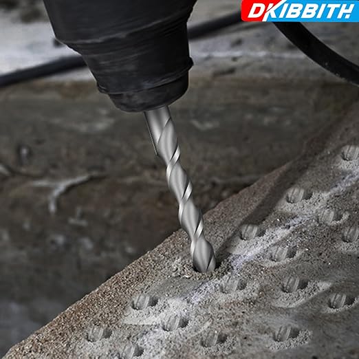 10-Piece 1/2" SDS Plus Drill Bits Rotary Hammer Drill Bit Set, Carbide Tipped for Drilling Concrete Cement Porcelain Tiles Ceramic Pots Stone Brick, Diameter 12mm, 160mm Long, SDS Plus Shank.