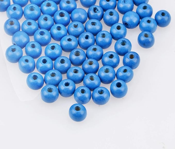AD Beads Wood Spacer Loose Wooden Craft Beads Big Hole Beads Assorted - Image 2