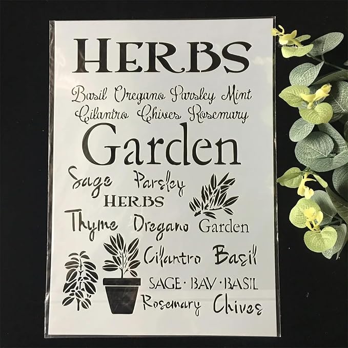 TIAMECH A4 Reusable Herbs Garden Stencil - Image 5
